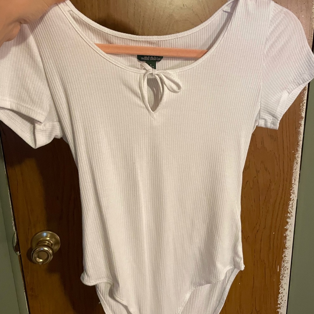 Cute plain white bodysuit